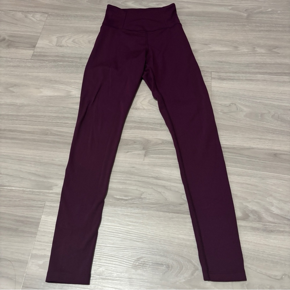 Girlfriend Collective High Rise Leggings XS Plum Purple Recycled Nylon